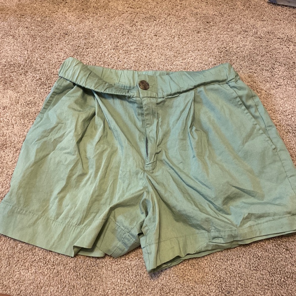 sage green cute shorts